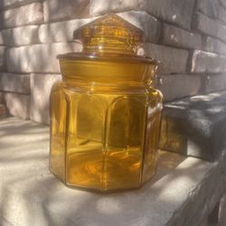 L. E. Smith Vintage Glass Canister 