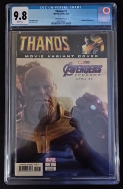 Thanos #1 Movie Variant comic book, CGC 9.8 W pages