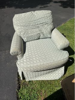 Light green upholstered chair