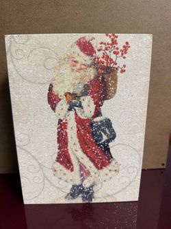 Vintage Santa Claus Canvas Wall Art