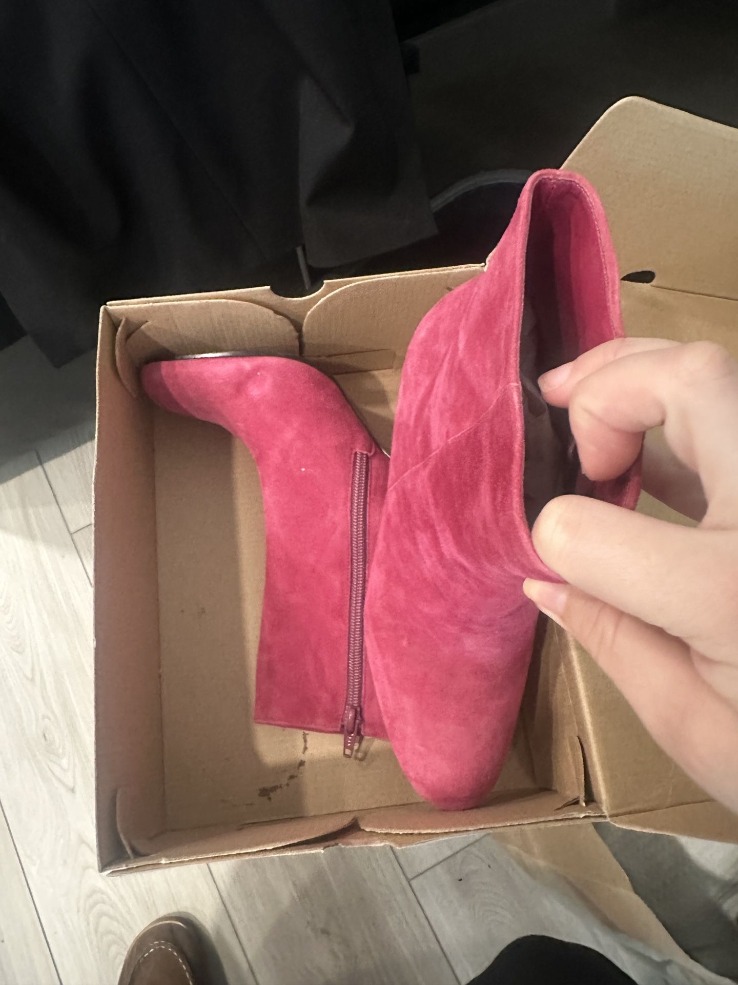 Nine West Pink Booties Size 7