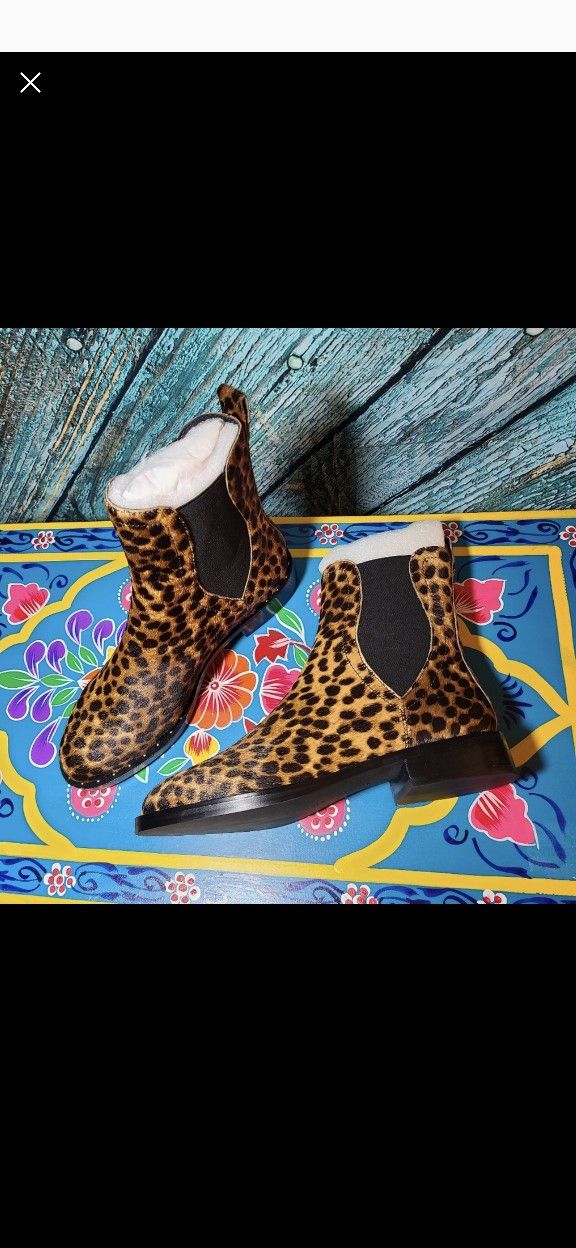 Rebecca Minkoff Calf Hair Leopard Print Ankle Boots