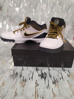 Nike Kobe 4 Protro White Black Del Sol 9.5