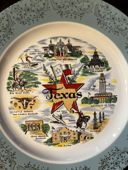Set Of 6Vintage Texas Plates. Please Read Description 