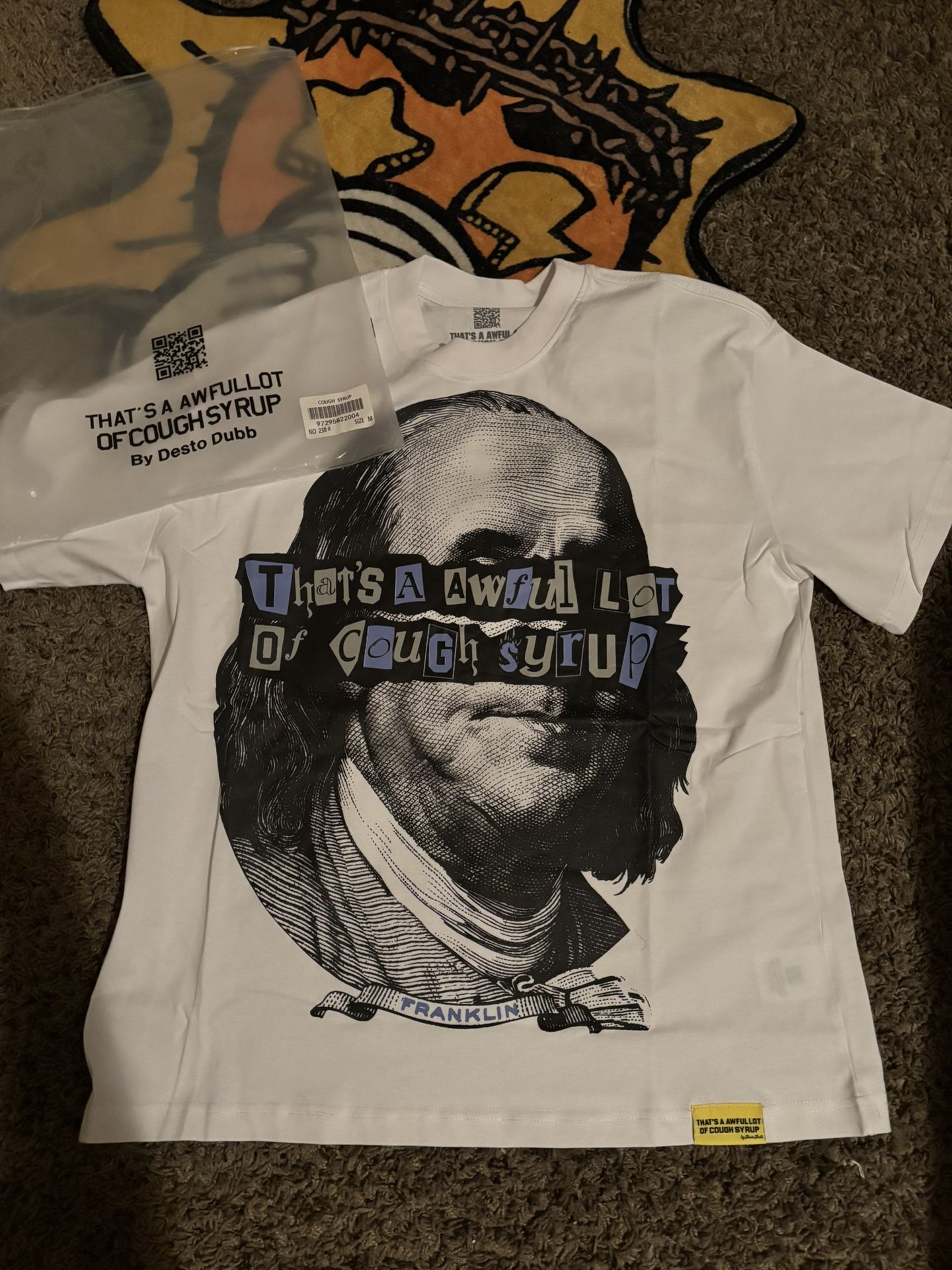 Trapstar "That's a Awful Lot of Cough Syrup" white T-shirt