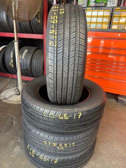 17” tires goodyear 215/65/17 semi new with free installation $300