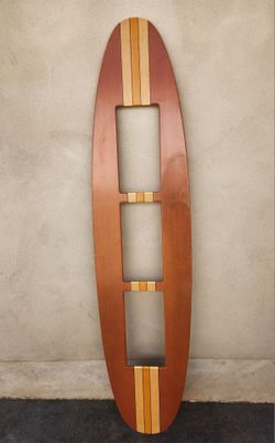Surfboard-Shaped Wooden picture frame/ wall art