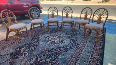 6  rattan  chairs