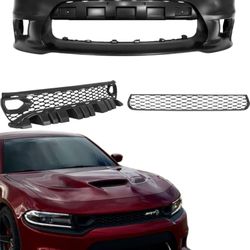 Front Bumper For Dodge Charger Fits 2015 to 2022 With Scat Pack Grilles