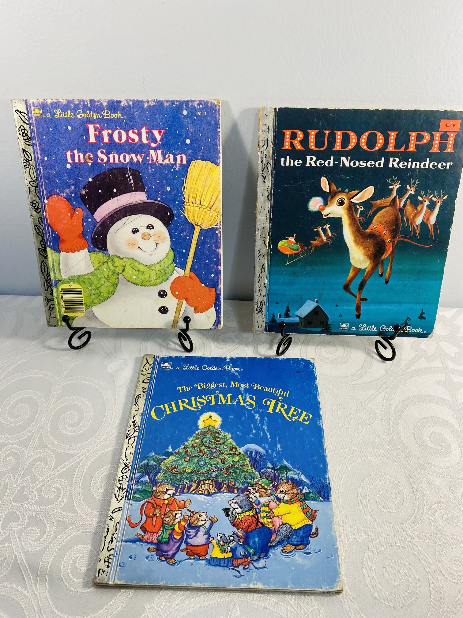 Lot Of 3 Vintage Christmas Little Golden Books Rudolph Frosty Tree