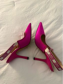 Christian Dior J’Adior Pink Satin Slingback Heels – Size 38