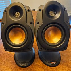 Klipsch RSX-4 BLACK Speakers Sound Excellent.  No grills included. 
$85 O.B.O 