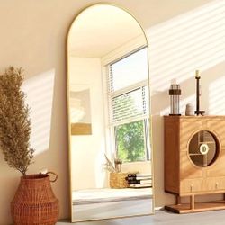 Gold Arched Full Length Mirror