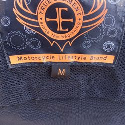 Motorcycle Jacket With Armor Leather Size Medium