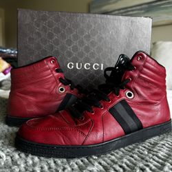 Gucci silverstone hi top sneakers