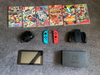 Nintendo Switch + 6 Games