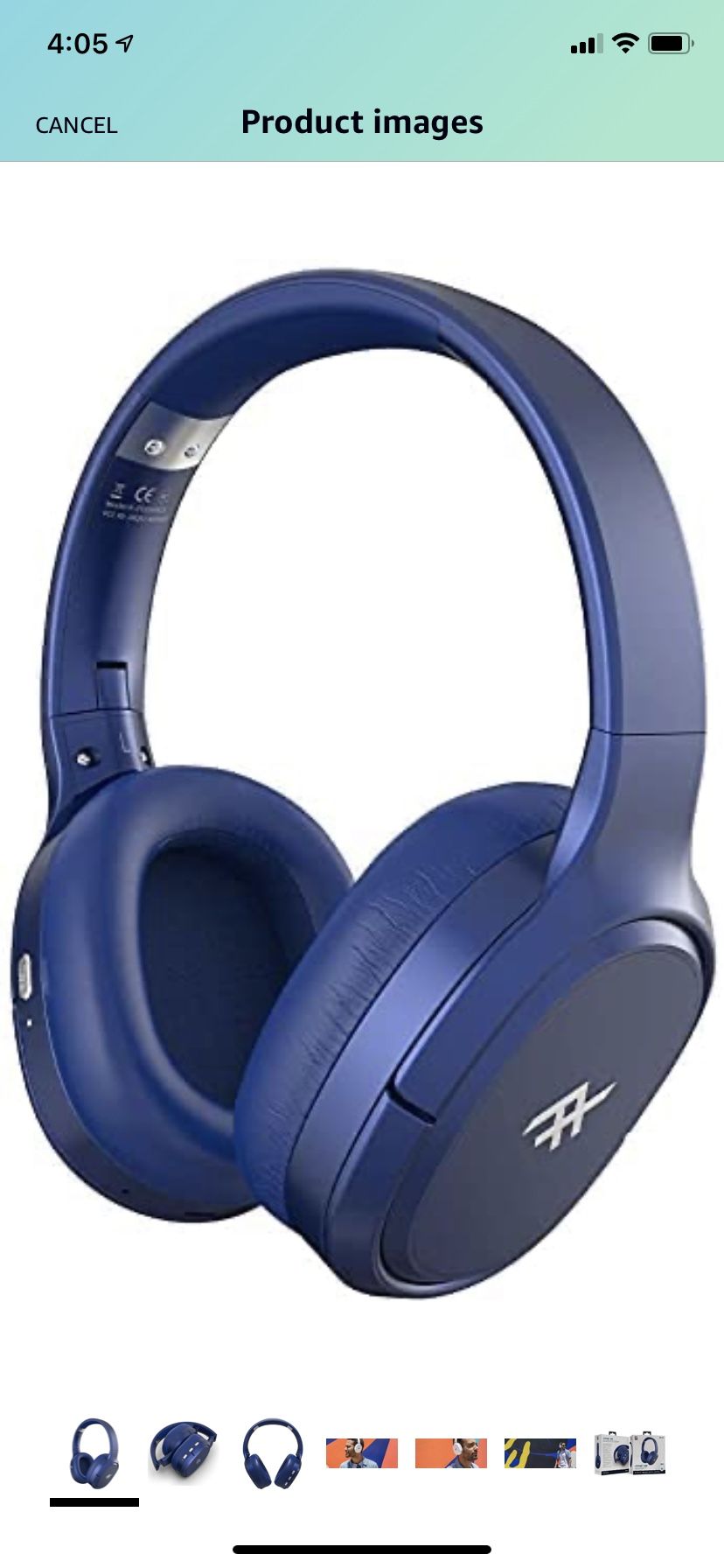 iFrogz AIRTIME VIBE Wireless On-Ear Headphones with Noise-Canceling - Blue