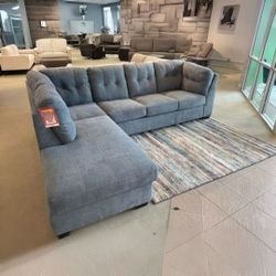 Marleton Denim 2-Piece Sectional with Chaise