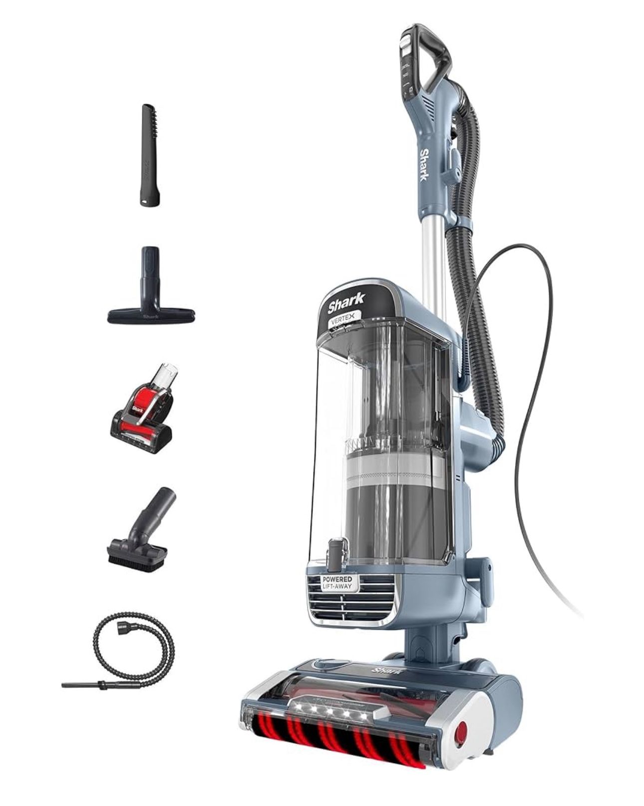 SHARK UV2500 Upright Vacuum, Vertex with DuoClean PowerFins, HairPro, Powered Lift-Away, Self-Cleaning Brushroll, & Odor Neutralizer Technology, Blue