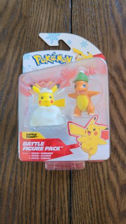 Pokemon Battle Figure Pck Christmas Pikachu Charmander