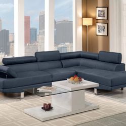 Brand New Blue Modern Style Sectional Sofa 
