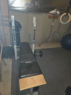 Weight bench and weights