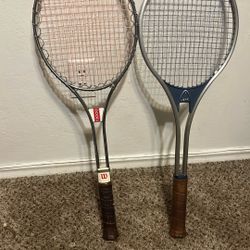 2 Antique Tennis Rackets