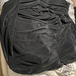 Black Corduroy Large Couch Cover