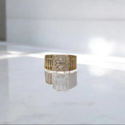 10K YG Luxury Square Rings 