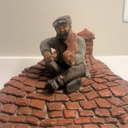 1966 Bervuardi Sculpture of Fiddler on the Roof Alva Studios Inc Museum Replica