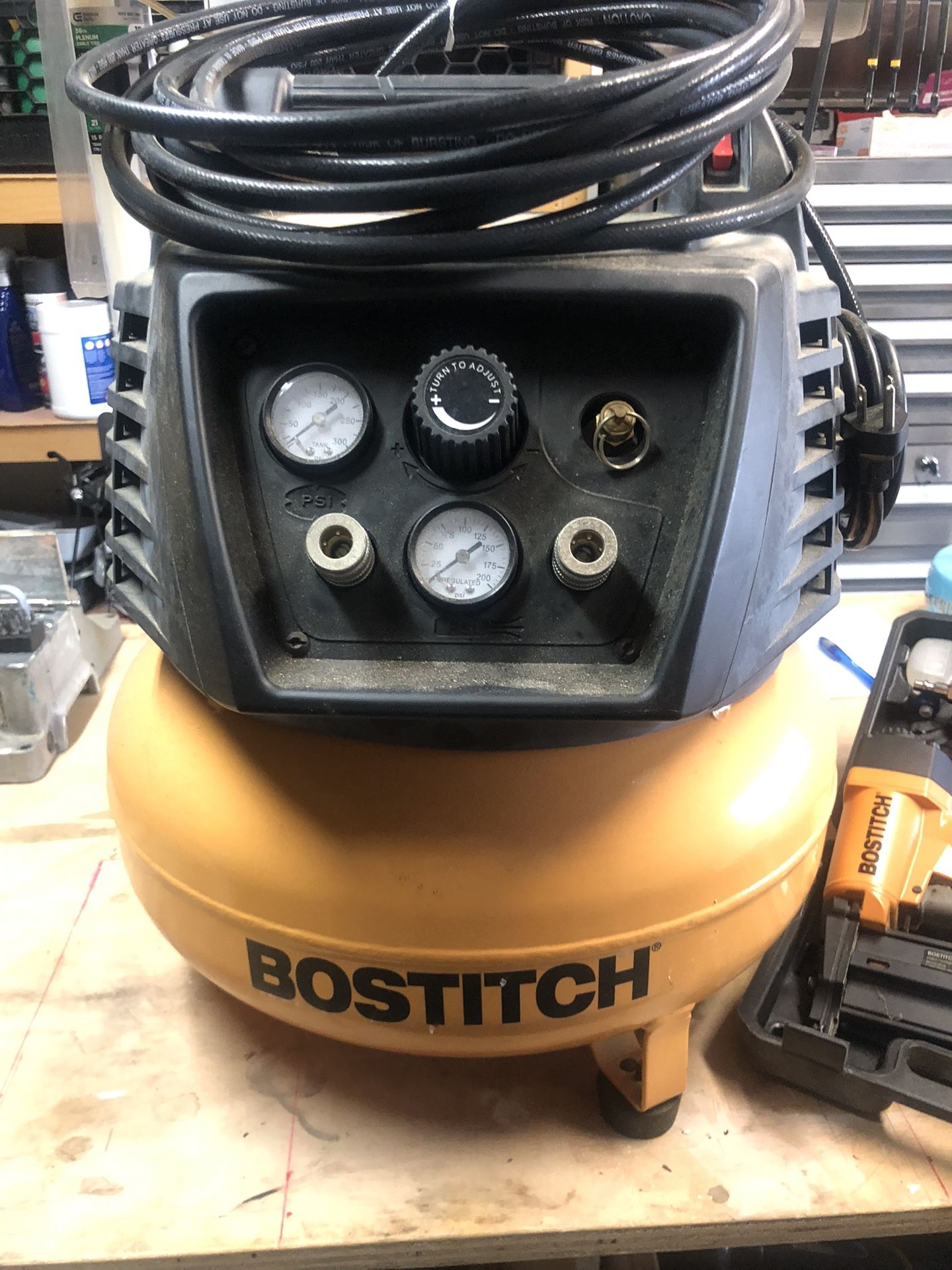 Bostitch Air Compressor With Nailer And Staple gun