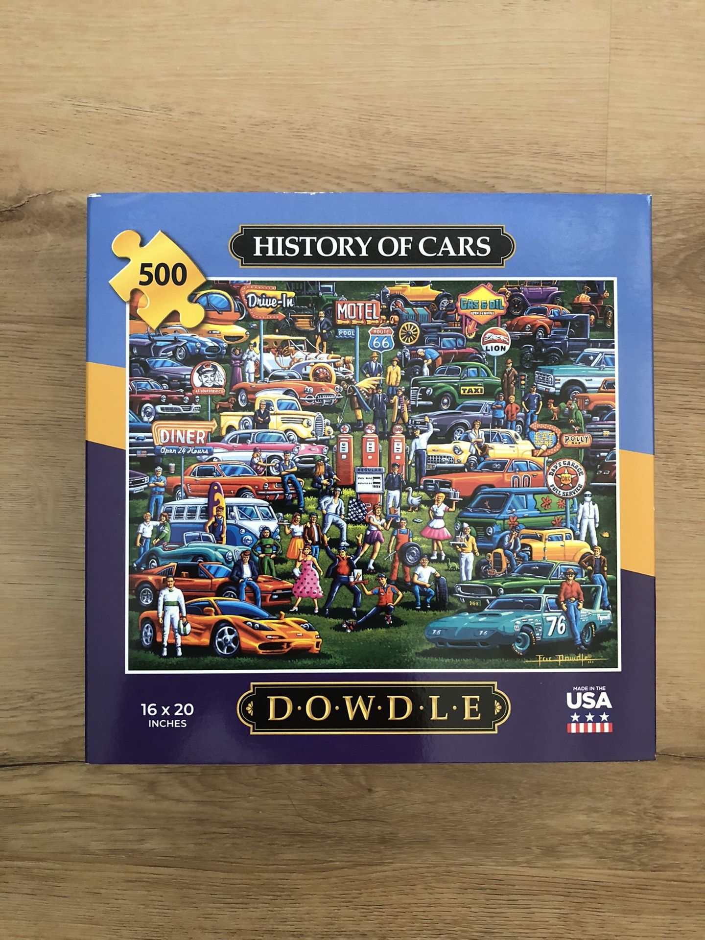 Dowdle Jigsaw Puzzles 500 Pieces- History Of Cars New Sealed Box
