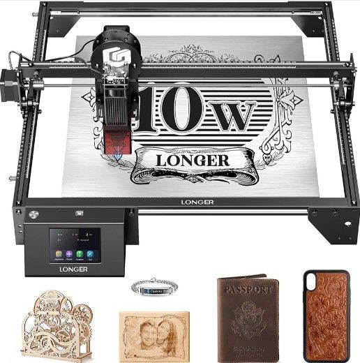 LONGER Laser Engraver Ray5 10W, 60W DIY Laser Cutter and Laser Engraving Machine