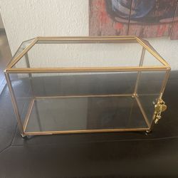 Glass And Gold Card Box