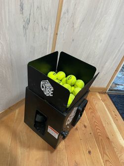 The Cube portable tennis ball machine