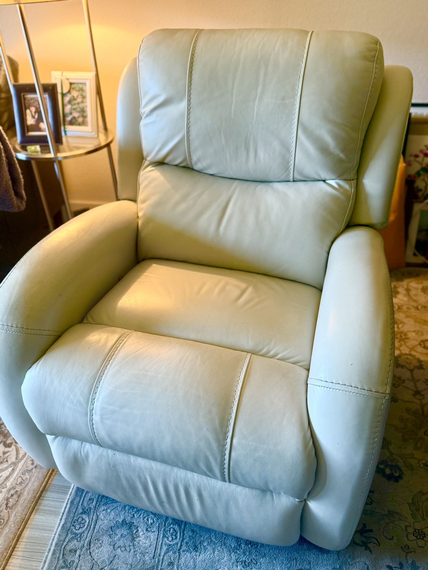 Leather Recliner With Electric Controls