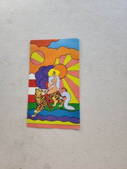 Vintage Psychedelic Pop Art Print Card
