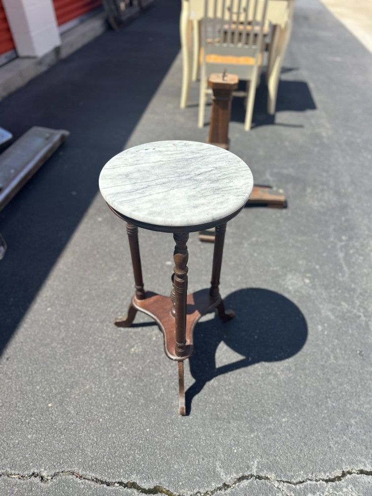 Marble Top End Table