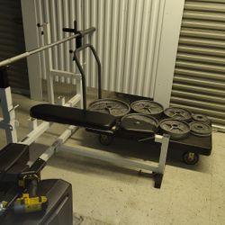 BODY SOLID WORKOUT BENCH WITH 410 LB A WEEK ( GREAT CONDITION)