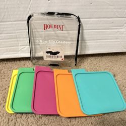 6 Houdini Non-Slip Coasters
