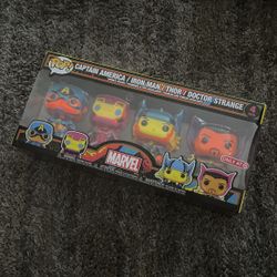 4 Pack Black Light Funko Pop Marvel Exclusive