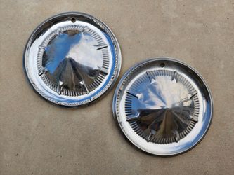 OEM 1960 Ford Galaxie 14" Center Cap Hubcap Wheelcover Pair FOMOCO