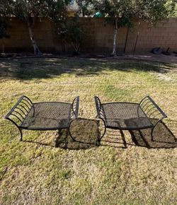 Ottomans. OW Lee Monterra. All iron design. Nice.