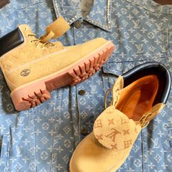 LV Timberland’s Size 11 and LV Jacket Size XL  “1.1 QALITY”