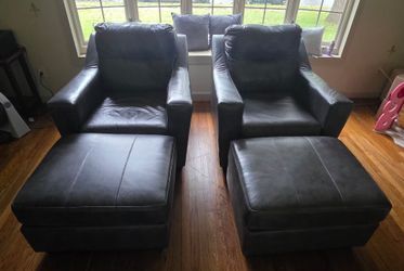 2 chairs and 2 ottomans