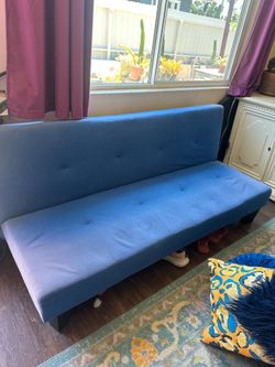 Blue futon