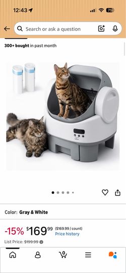 Brand new Self-Cleaning Cat Litter Box, Open-Top Automatic Litter Box with Child Lock, 10L Large Capacity Waste Drawer, No APP Required, Includes Garb