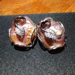 Square Shape Pearl Earrings 