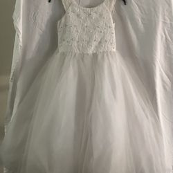 White Dress For Childern Ages 6-7 