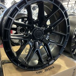 20”x9” SATIN BLACK ARENA WHEELS FOR SALE!!! 6x139.7